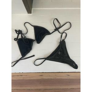 BoutineLA string bikini forest green